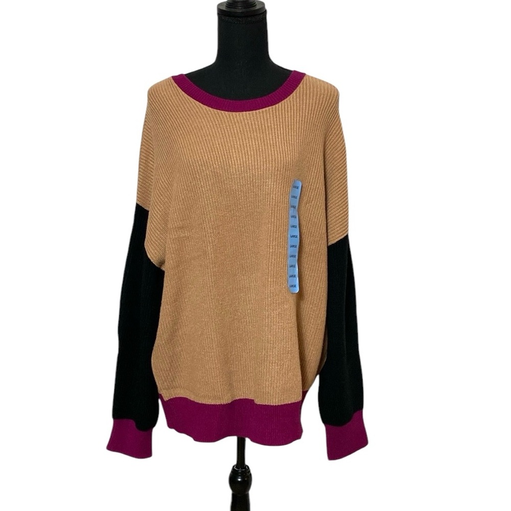 NWT Express Tan Crew Neck Sweater L